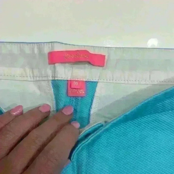 Lilly Pulitzer Size 10 Buttercup Shorts in Pool House Blue Item# 7X - Picture 3 of 7